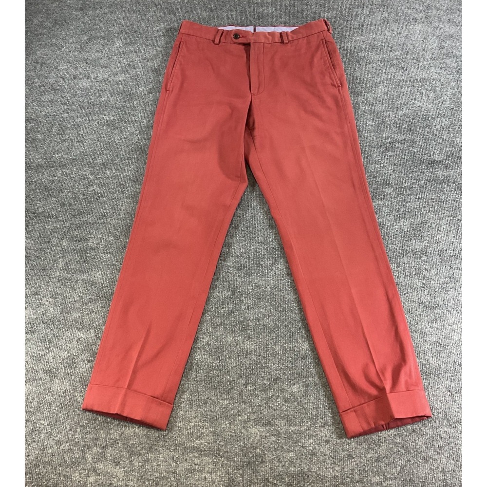 Sid Mashburn Dress Pants Mens 30x30 Red Made In Brooklyn Tailored Business Casua